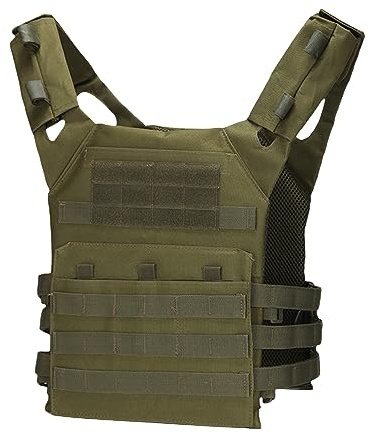 Gilet tactique réglable pour homme - Gilet de combat militaire - Airsoft - Paintball - Pour l'extérieur - Jungle - Jeu de protection - Gilet sans manches - Veste tendance pour homme
