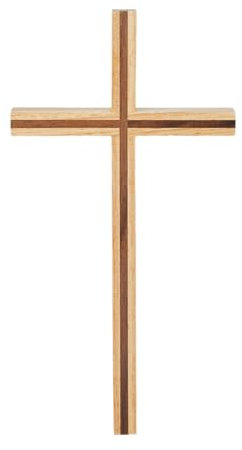 DICOSMETIC Croce Da Muro In Legno Beige per Parete 10.04x5.12x0.79 Croce Cristiana Decorazione Da Parete Grande Croce Cava Sospesa In Legno per Decorazione Pasquale Della Stanza Chiesa, Foro: 16x8mm