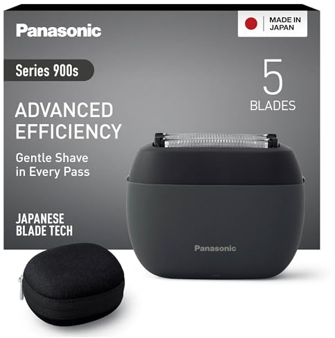 Panasonic ES-PV3B-K811 Series 900s Foil Shaver, Wet & Dry 5-Blade Electric Shaver for Men, Responsive Beard Sensor, USB-C, Carry Case, Matte Black
