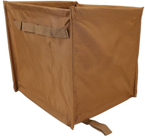 Sorandy Arborist Throw Line Storage Cube, 33L Large Capacity Easy Throwline Folding Cube, Outdoor Foldable Oxford Cloth Trash Can, Tree Climbing Gear Throwline Box for Camping (Khaki)