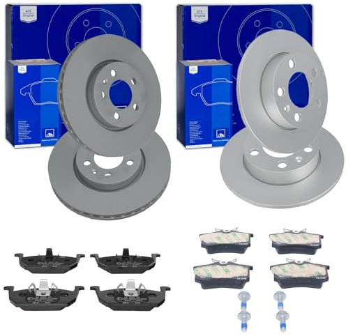 ATE Bremsscheiben + Beläge vorne + hinten für Polo 6 T-CROSS A1 KAMIQ IBIZA