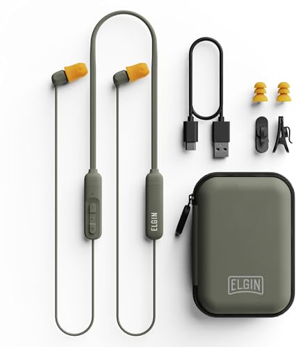 Elgin Discord Gen 3 Bluetooth Earplug Earbuds, OSHA Compliant Wireless in-Ear Headphones, 31dB NRR ANSI Certified Noise Isolation, Dynamic 8mm Driver, USB-C Charging, 14-Hour Playback