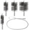 5 Stück Ofenrohrbürste Set, Rohrreinigungsbürste, Schornsteinfeger Bürste, Kaminbesen, Schornsteinbesen, Heizkesselbürste, Kaminbürste, Enthält Bürsten in Den Größen 30mm, 50mm, 80mm und 150mm