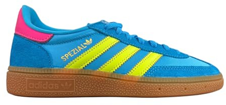 adidas Handball Spezial Women's Shoes, Sky Rush/Solar Yellow/Lucid Pink, Size 7.5