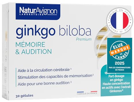 NaturAvignon | Ginkgo biloba | mémoire | concentration I audition I complément alimentaire | fort dosage I vitamine B5 | 30 jours