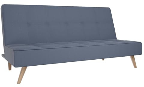 mattfy - Sofá Cama Clic Clac Tipo Libro de 3 Plazas Modelo Tiber, Diseño Moderno, Práctico y Funcional, Gris