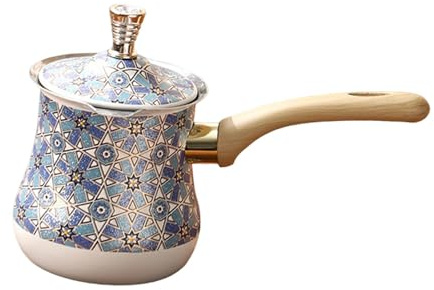 Cafetera turca de acero inoxidable para derretir chocolate, portátil, fácil de limpiar, para estufas de gas, cocinas de inducción, hogar, restaurante, cafetería, 720 ml