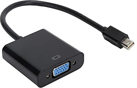 BAFOVY Mini Macho a VGA Hembra Adaptador Cable Convertidor ABS para Computadora ThinkPad PC Negro