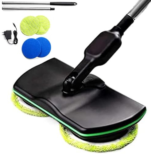 Limpiador de Vapor Manual con Mopa Fregadora Pulidora Mopa Inalámbrica para Suelo Mop Giratorio Recargable Limpiador de Suelos Eléctrico para Hogar Suelos de Madera Baldosa PVC