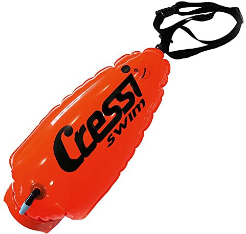 CRESSI Spyder Board Buoy, Double Chamber Safety Design, Fluorescent Red High Visibility, Nylon 420D Abrasion Resistant Material, Holds Three Rifles, Pockets for Accessories