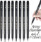 GOLDGE 8 Stück Kalligraphie Stifte, Handlettering Stifte, Schwarz Kalligraphie Set, Calligraphy Set für Unterschrift, Illustration Design, Zeichnen, Anfänger Schreiben