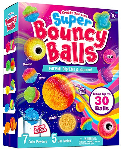 Dr. Daz - Bricolage balles rebondissantes Lot de 20 balles Multicolores pour Enfants à partir de 7 8 9 10 Ans