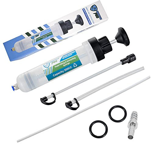 SMOTIVEPRO Ölabsaugpumpe, 200ml Handpumpe mit Füllstandanzeige, Öleinfüllpumpe Geeignet für Motoröl, Getriebeöl, Hinterachsöl und Kühlflüssigkeit