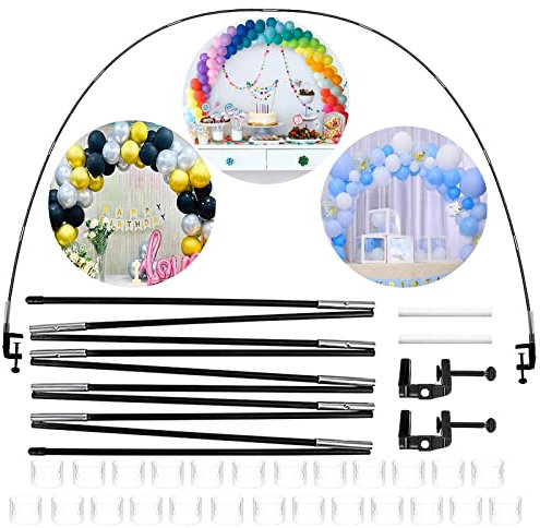 Kit de soporte de arco de globos de mesa, arco de globos de mesa ajustable de 13 pies, baby shower, decoraciones de fiesta de pasteles de Navidad