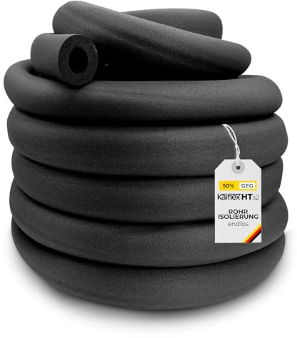 Kaiflex Rohrisolierung endlos 28x10mm* 17m - 50% GEG Schlauchisolierung für Heizungs- und Sanitärbereich - flexible Dämmung - Kautschuk Rohr Isolierung - Weichschaum Isolierschlauch - Dämmstoff