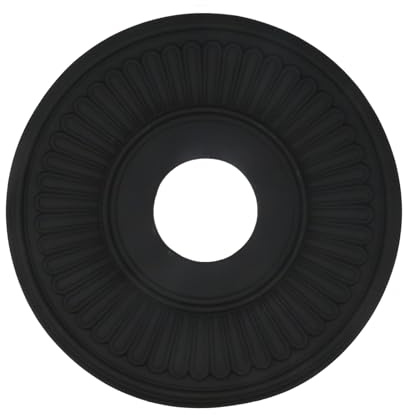 MY MIRONEY Black PU Ceiling Medallion, 13 1/5 OD x 3 3/7 ID