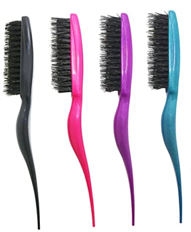 FRCOLOR 4 Piezas Cepillos de Cerdas de Jabalí Cabello Cepillo para Cardar Cerdas de Jabalí para Peluquería Cabello para Cardar