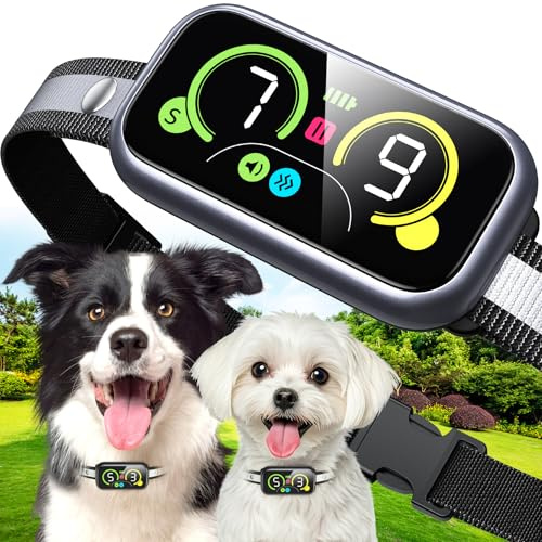 Kollgux Bark Collar for Large Dog, Smart Anti-Barking Collar, 4-in-1 Automatic No Barking Collar with Adjustable Beep Vibration Correction Modes, Dog Bark Collars for Medium Small Dogs IP67 Waterproof