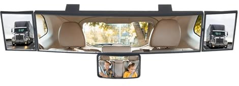 Rückspiegel – automatischer Innenspiegel, Abdeckung für toten Winkel | Weitwinkelspiegel mit Clip, Panorama-Spiegel, LKW-Spiegel, Beseitigung von toten Winkeln, groß