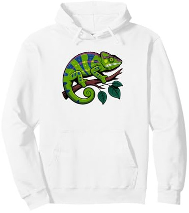Funny Chameleon Owner Branches Tree Humor Reptile Keeper Pullover Hoodie