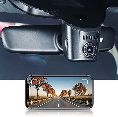 FITCAMX Dashcam Lämplig för Audi A1 A3 A4 A5 A6 A7 A8 Q2 Q3 Q5 Q7 Q8 TT R8 e-tron Sportback GT 2019-2026 All Series(Model A), OEM 4K 2160P Bilkamera WiFi, parkeringsmonitor, G-sensor, WDR, 64-GB Karta