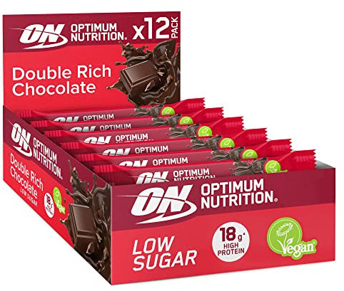 Optimum Nutrition Double Rich Chocolate Plant Protein Bar, 12 x 60g