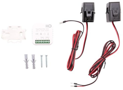 Rouufgeg Tuya Smart Life WiFi Energy Meter 80A with CT Clamp KWh Power Consumption Monitor Electricity Statistics, 2 CT