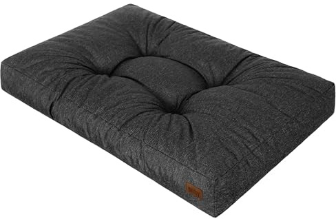 DOGGY Cuccia rettangolare per cani, divano per cani di piccola taglia, cuscino, cestino per animali domestici, cuccia per cani, posto letto, mobili per cani, [M] – 75 x 50 cm, nero