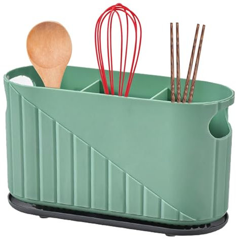 Organizzatore per asciugare bacchette, portacucchiaio e forchetta, portautensili multifunzione per scolapiatti da cucina, portacucchiaio da cucina, organizer per posate