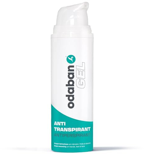 odaban Antitranspirant GEL 50ml gegen schwitzige Hände, schweiß Füße und Schwitzen im Gesicht | gegen achselgeruch | gegen starkes Schwitzen am Kopf