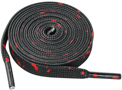 Elerevyo Unisex Flat Splatter Painted Shoelaces for Sneakers 2 Pairs