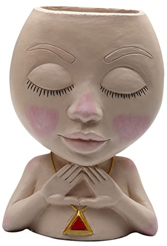 Milisten Gesicht Blumentopf Dekorativ Für Zimmerpflanzen Außenbereich Gesichtsform Töpfe Pflanzentopf Übertopf Gesichtstöpfe Blumenschale