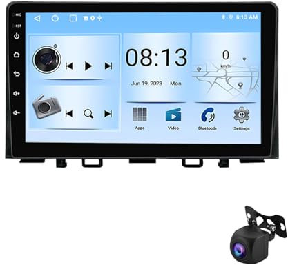 Android 13 Voiture Navigation Stéréo Lecteur Multimédia pour Kia RIO Stonic YB 2016-2020 9 Pouces HD IPS Écran Tactile Radio avec WiFi Bluetooth Support Commande au Volant RDS(T 4G+WIFI 8Core 8G+128G)