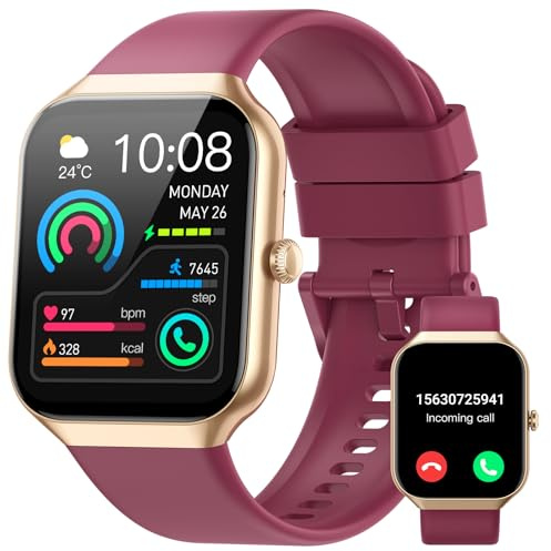 Smartwatch Uomo Donna, 1.96 Orologio Smartwatch con Effettua/Risposta Chiamate, 113+Sportive Smart Watch con Contapassi/Cardiofrequenzimetro/Sonno, Impermeabile IP68 Fitness Tracker per Android iOS