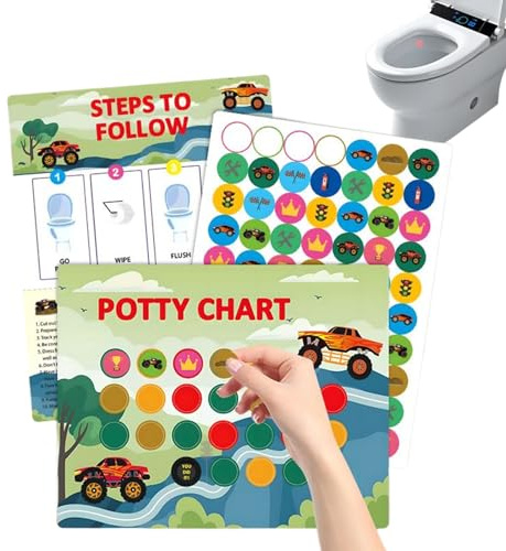 Tabla de entrenamiento para ir al baño, ayuda de motivación interactiva, juego de pegatinas de recompensa de aprendizaje, de seguimiento de progreso visual, utilidad de inodoro para baño
