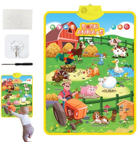 Lavagna elettronica da parete con alfabeto – musica interattiva, display educativo per bambini, lavagna educativa, lingua parlante, design colorato, poster per bambini, ragazze, 2 b