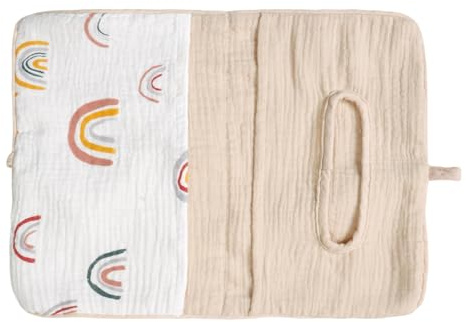 Sac de rangement en coton à suspendre pour berceau de bébé avec plusieurs poches pour couches humides et biberons