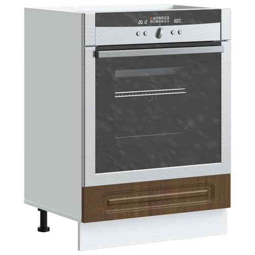 Teenpull Kalmar Armoire de cuisine, en matériau dérivé du bois, marron, 60 x 46 x 81,5 cm, pour four, micro-ondes, armoire de rangement, buffet, buffet