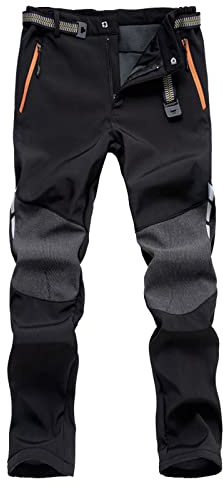 Generico Pantaloni Uomo Inverno Outdoor Pantalone da Lavoro Uomo Pantaloni Trekking Invernali Uomo per attività Esterne e Lavori Pantalone Bicicletta Escursionismo Termico