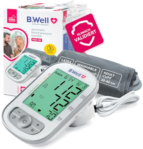B.Well MED-55 Tensiomètre automatique - Écran rétroéclairé, indicateur OMS