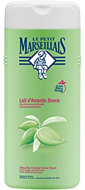 Le Petit Marseillais Crema de ducha de leche de almendras dulces, cuidado con pH neutro y ducha aromática suave con aroma especialmente agradable, 2 x 400 ml