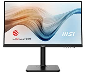 MSI Modern MD241P Écran Bureautique 23,8 FHD - Dalle IPS, 1920x1080, 75Hz / 5ms GTG, Confort Oculaire, Contraste 1000:1, Haut-Parleurs Intégrés, HDMI 1.4, USB Type-C - Noir