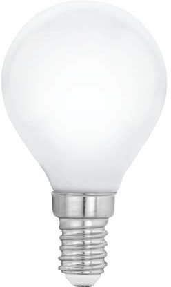 Eglo E14 LED dimmerabile, lampadina opalina a forma di goccia, 4,5 Watt (equivalente a 40 Watt), 806 lumen, luce bianca calda, 2700k, lampadina P45, Ø 4,5 cm