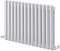 Go Bathrooms Curved Horizontal Radiator 600x860mm White Oval Double Panel - Designer Living Room Radiator High Heat Output Column Radiators Kitchen Heater