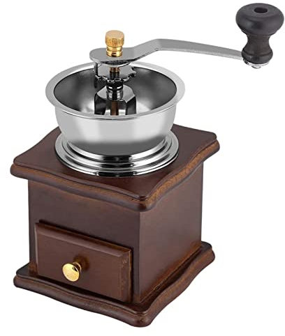 Vintage Classic Holz manuelle Kaffeemühle Walze Getreidemühle Handkurbel Keramikkern Pfeffer