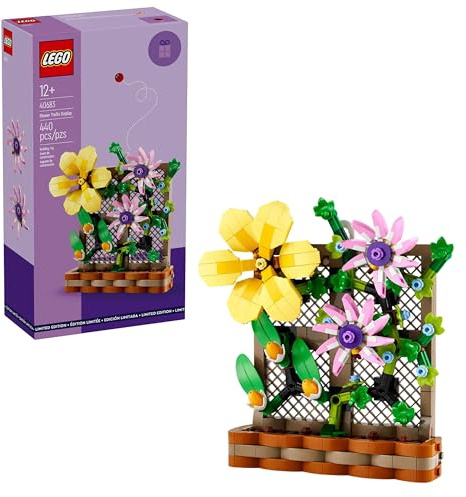 LEGO Blomspaljédisplay 40683 – vårblommig heminredning set med vibrerande blommor och spaljédetaljer för barn och vuxna (440 st)