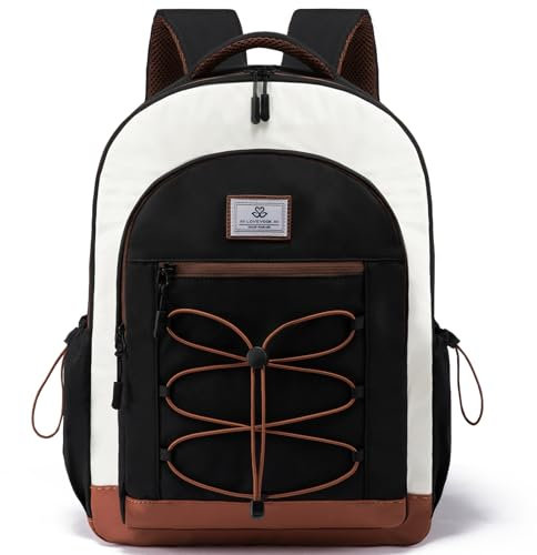 LOVEVOOK Rucksack Damen Herren, 15,6 Zoll Schulrucksack Teenager Mädchen Jungen mit Laptopfach, Leichter Schultasche Tagesrucksäcke Reiserucksack Backpack Women für Schule Reise Freizeit Arbeit