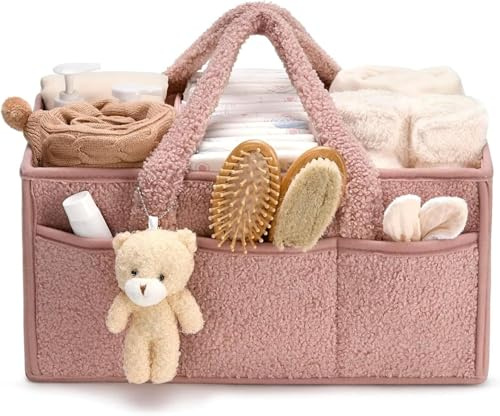 Générique Förvaringskorg för baby, blöjor, nyföddhetsorganisatör, bärbar babykorg, avtagbart fack