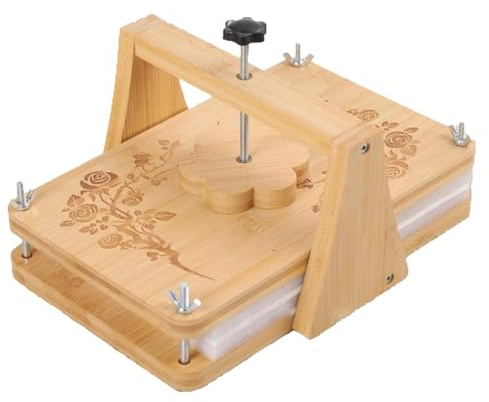 Hellery Kit de Prensa de Flores de Madera 28x17,5cm con Estructura de Sujeción Giratoria Profesional para