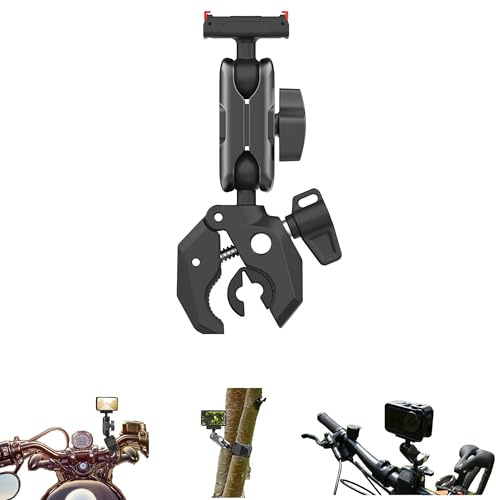 Lokyoyo Metallkamera cykelhållare för DJI Osmo 360/Action 5 Pro/4/3 – 360° roterande klämhållare, med anpassad magnetisk bas, verktygsfri för motorcykel/cykelstyre